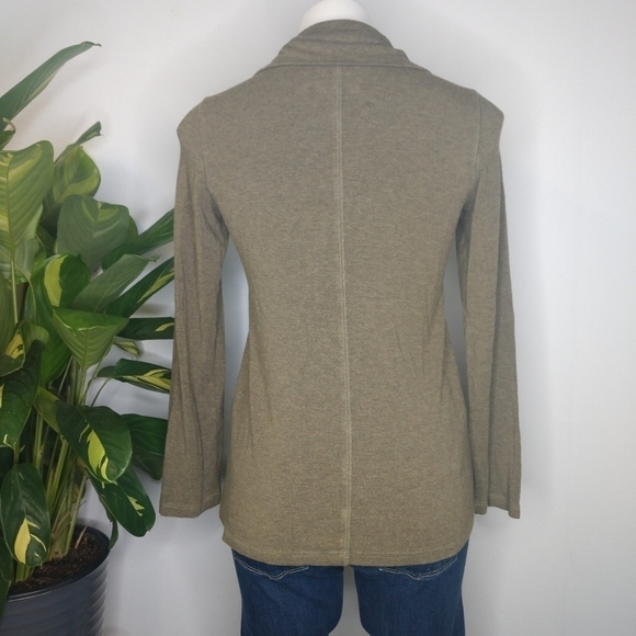 Eileen Fisher green stretch zip up size SP - Picture 3 of 5